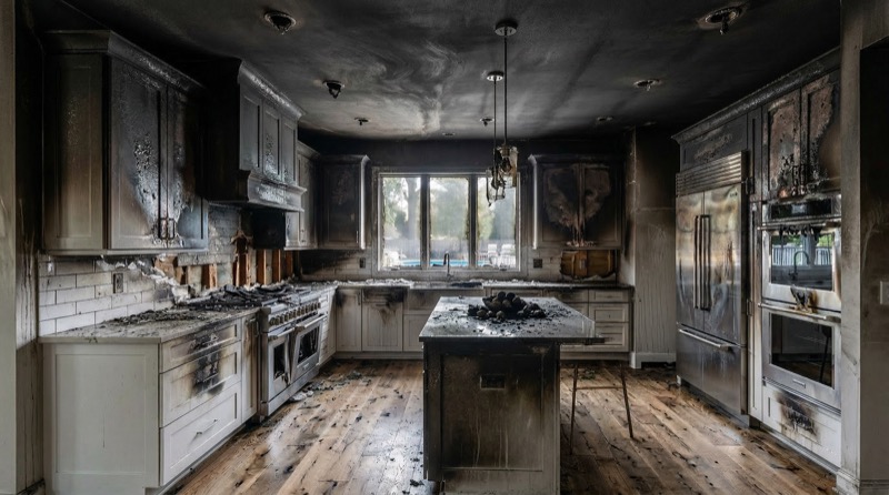 Fire damage before